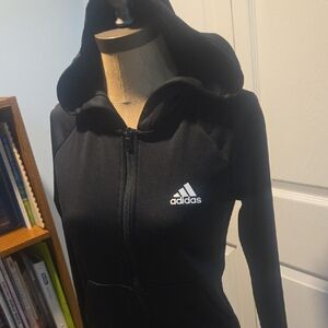 Adidas Women's Black Zip-Up Hoodie